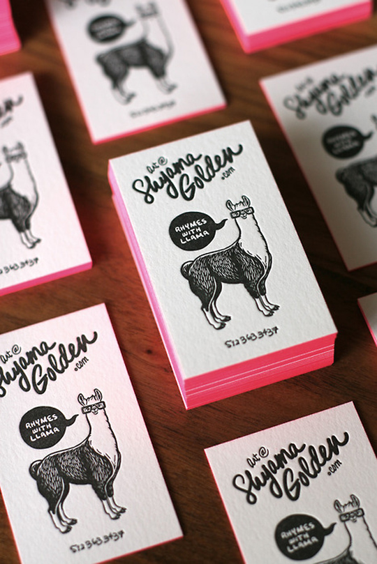 Shyama Golden's Cute Business Card
