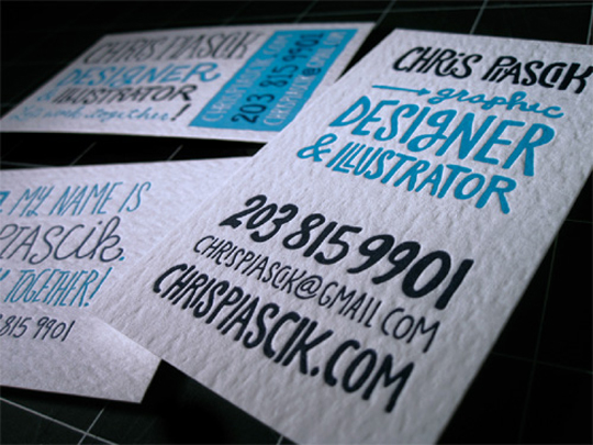 Chris Piascik's Cute Business Card