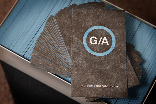 Greg Anderson's Photography Business Card