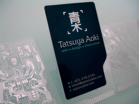 Tatsuya Aoki's Plastic Business Card