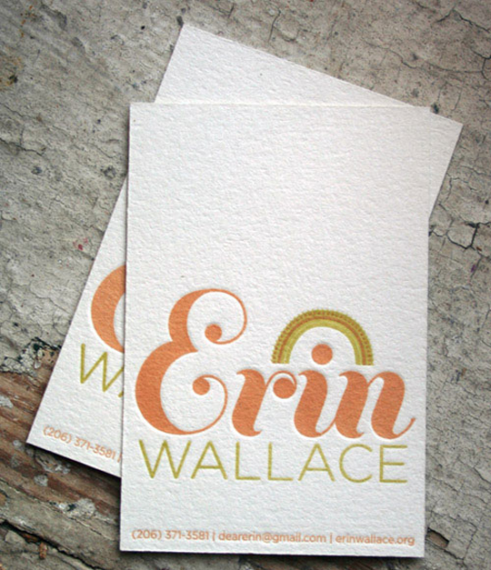 Erin Wallace's Cute Business Card