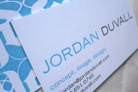 Jordan Duvall's Designer Business Card
