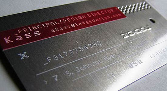 LodgeDesign's Metal Business Card