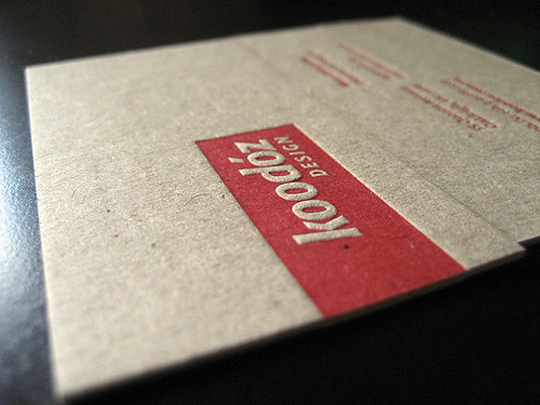 Koodoz Design's Textured Business Card