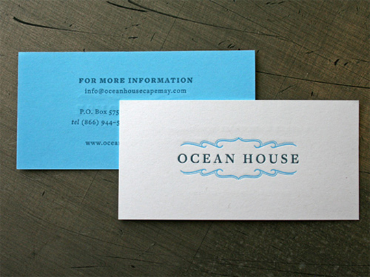 Ocean House's Simple Business Card