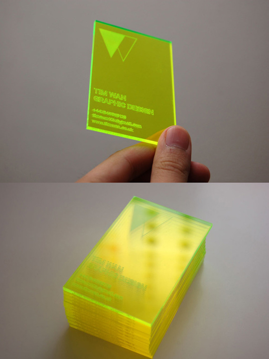 Tim Wan's Plastic Business Card