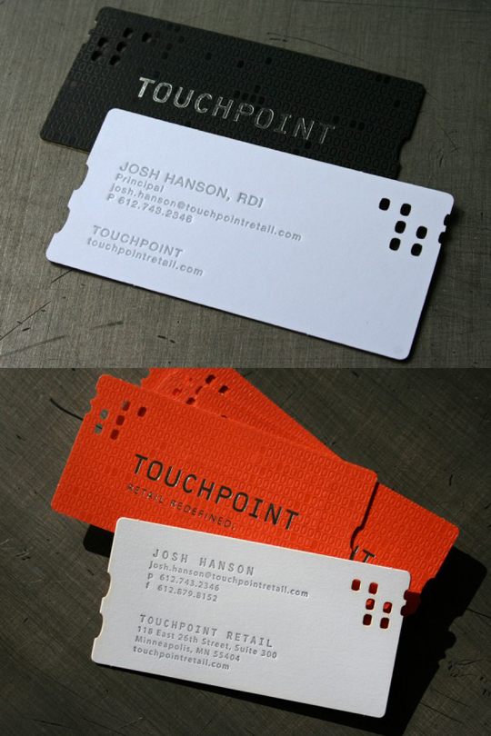 Touchpoint's Die Cut Business Card