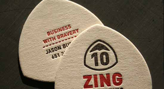 Beast Pieces' Die Cut Business Card for Zing Consulting