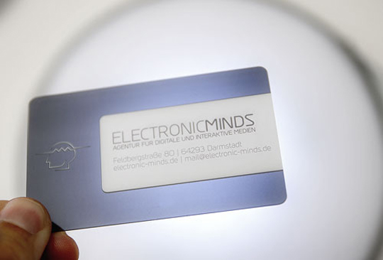 Electronic Minds' Plastic Business Card