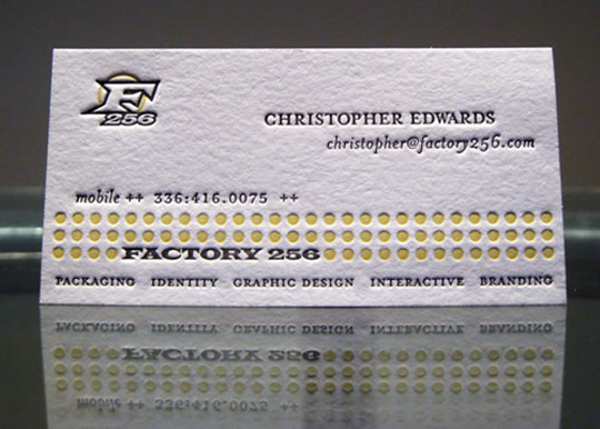 Factory 256's Advertising Business Card