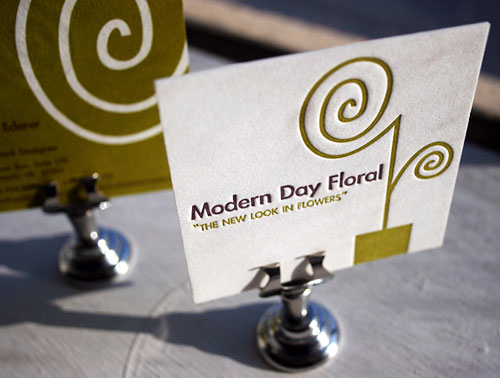 Modern Day Floral's Simple Business Card