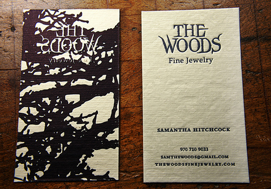The Woods' Textured Business Card