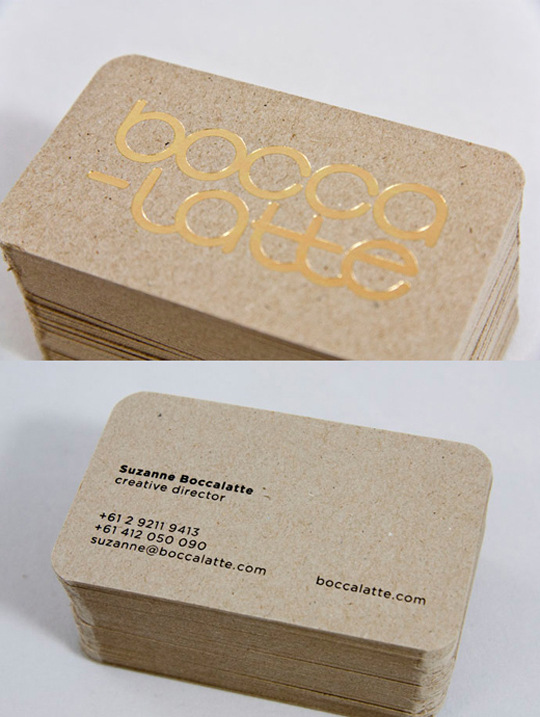 Boccalatte's Minimalist Business Card