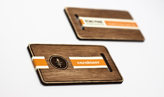 Carabiner's Die Cut Business Card