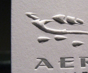 Aeris Aviation's Letterpress Business Card 