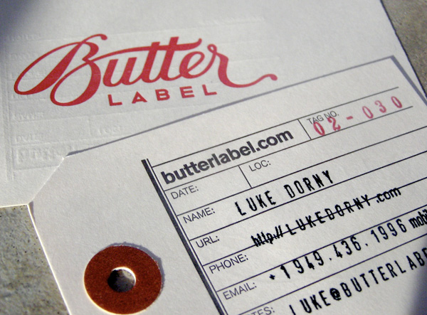 Butter Label's Unique Business Card