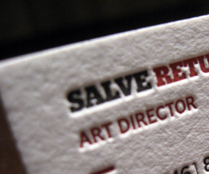 Cainkade's Letterpress Business Card