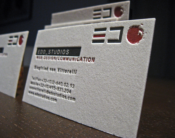 Edo Studio's Letterpress Business Card
