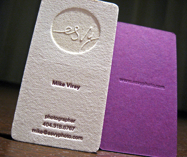 Esvy Photography's Textured Business Card