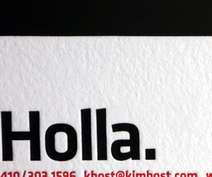 Kim Bost's Fill in the Blank Business Card