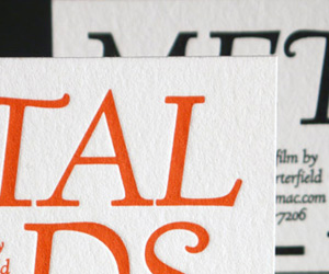 Metal Gods Letterpress Business Card
