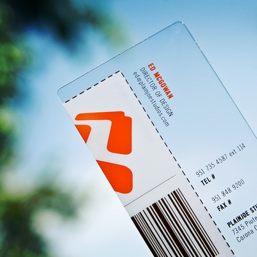 Plain Joe Studio's Plastic Business Card