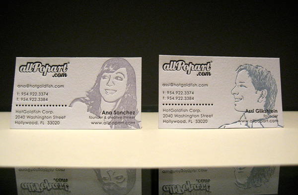 AllPopArt's Letterpress Business Cards