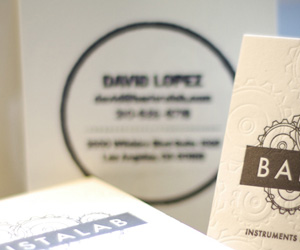Barista Lab Letterpress Business Card