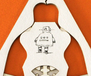 Penfold Lab's Unique Laser Cut Robotic Claw Business Card