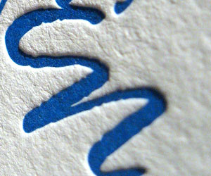 Designs By Elizabeth O'Brien Letterpress Business Card