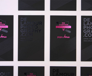 De'Lamour Photography Minimalist Business Card