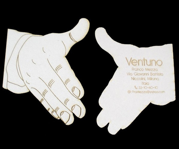 Ventuno's Custom Laser Cut Business Card