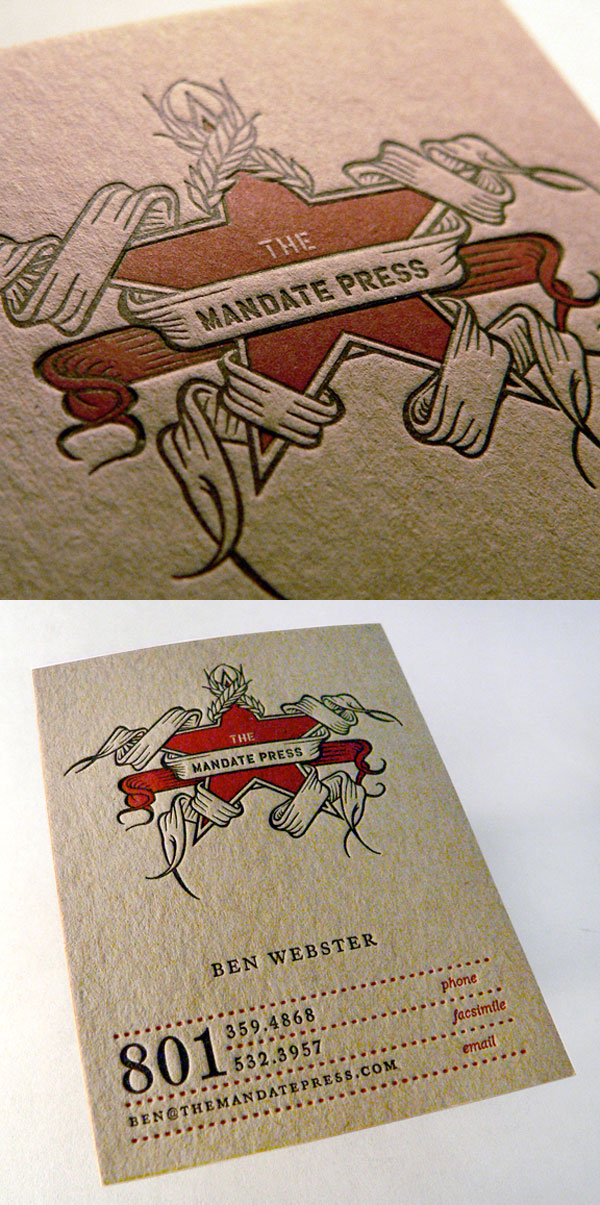 The Mandate Press Business Card