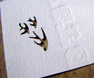Cute Die Cut Business Card