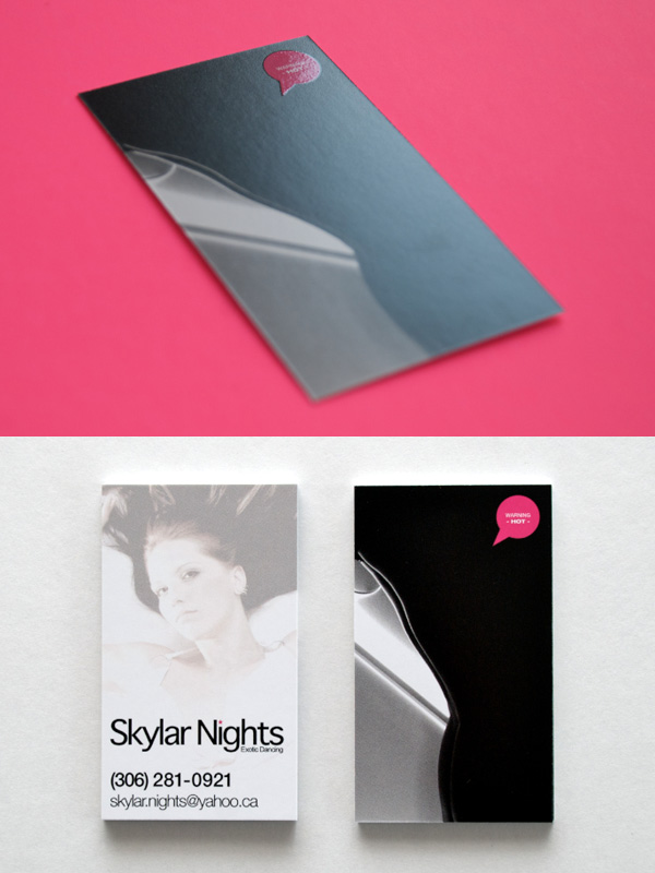 Skylar Nights UV Spot Photography Business Cards