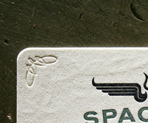 Space 150′s v17 Die Cut Business Card