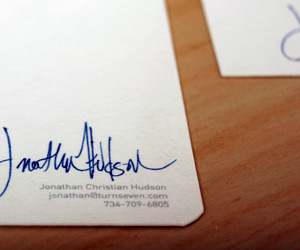 TurnSeven Minimalist Business Card