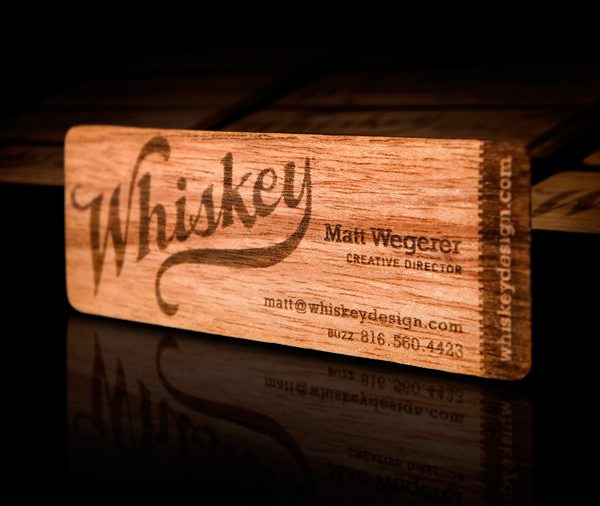 Whiskey Design's Wooden Business Card