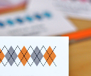Free Argyle Motif Business Card Template by HowAboutOrange