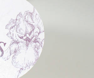 Capricious Floral Designs' Die Cut Business Card