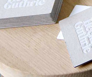 Hecker Guthrie's LetterPress Business Card & Brand Identity