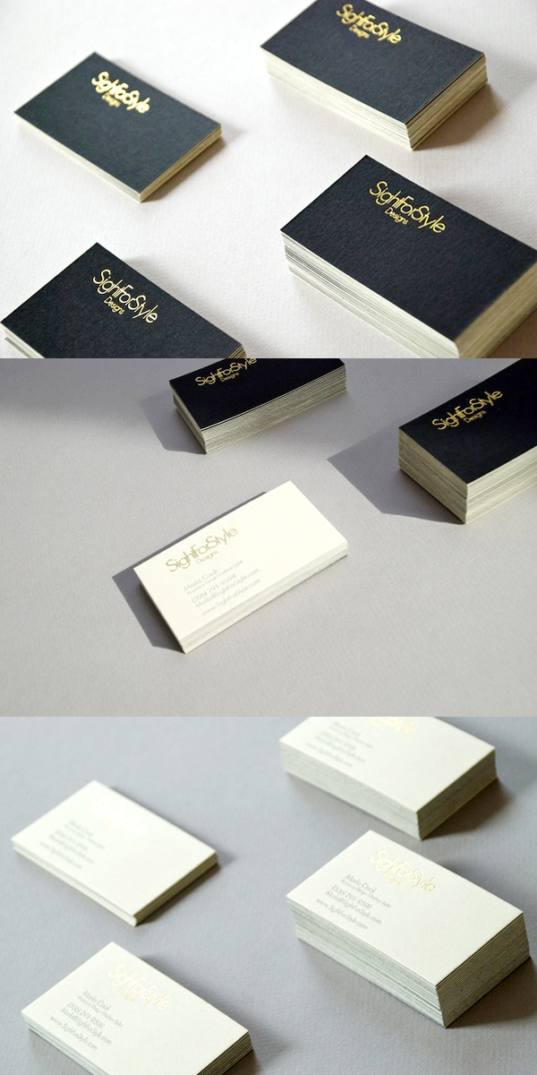 Sight for Style Letterpress Business Cards