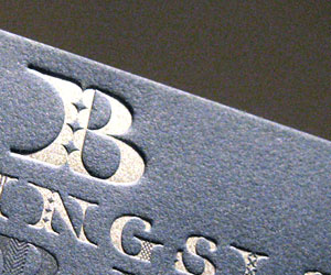 Billingsley Custom Ties Typographic Business Cards