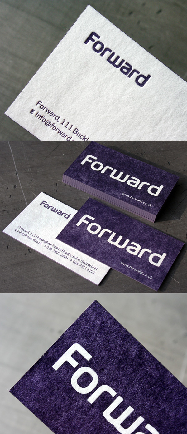 Forward's Letterpress Business Card
