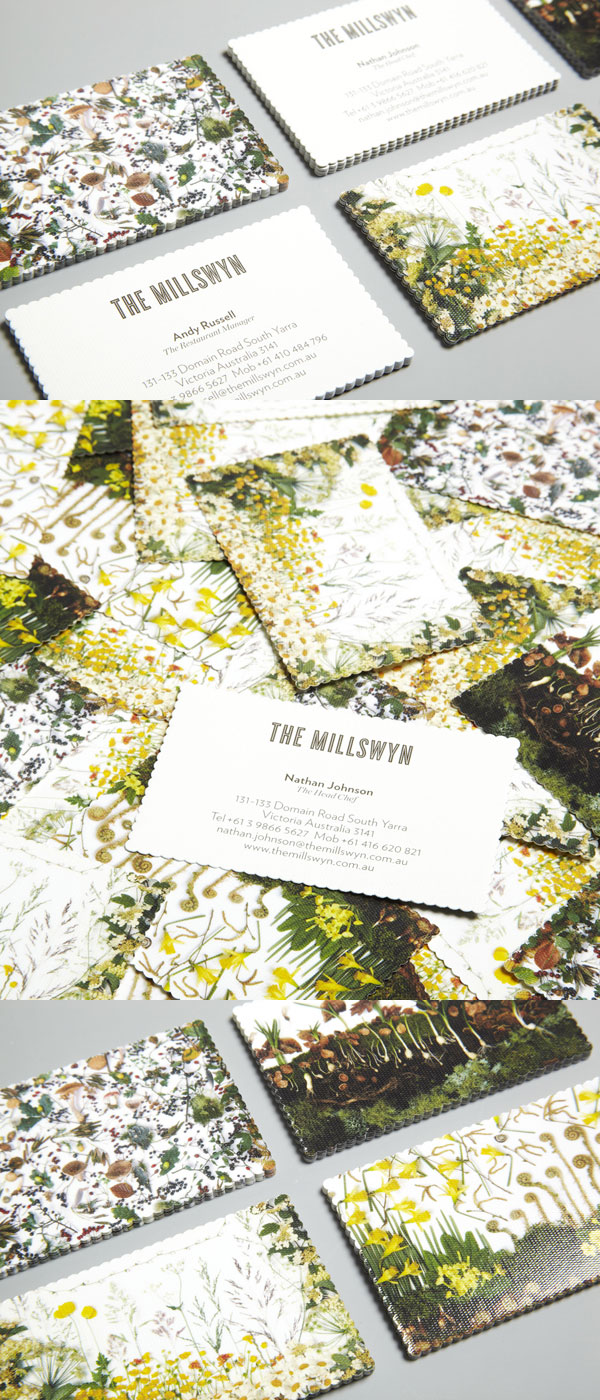 The Millswyn's Die Cut Business Card