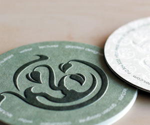 Karen Geiger Creates' Embossed Business Card