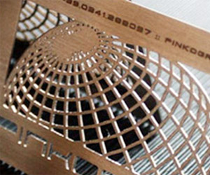 Pinkograf's Laser Cut Business Card