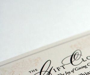 The Gift Closet's Typographic Business Card